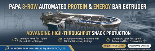 Latest company blogs about Automated 3-Row Energy Bar Machine: Advancing High-Throughput Extrusion in Modern Food Manufacturing