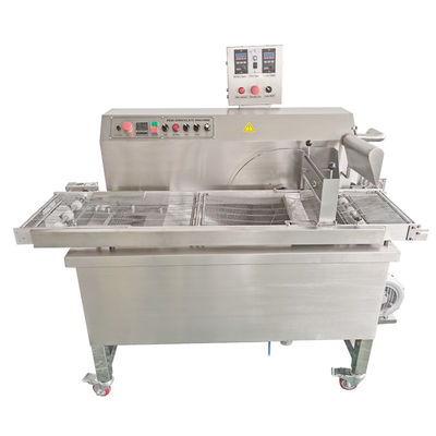 Good price 30kg Chocolate Enrober Machine with Cooling Tunnel Professional Confectionery Equipment online