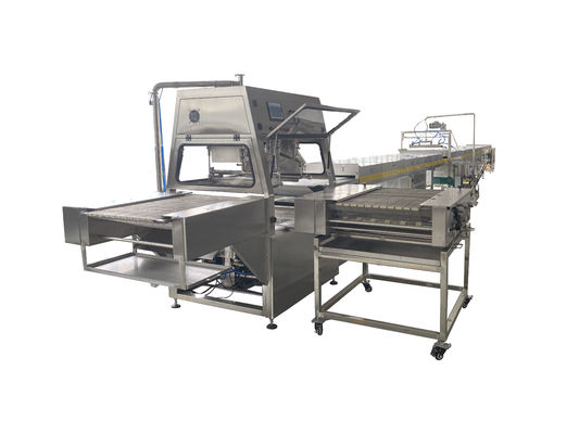 Quality 400mm Width Chocolate Enrober Machine Air Cooling 10m Cooling Tunnel System factory