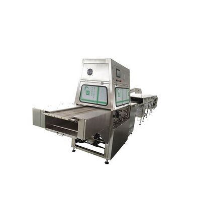 Good price Precision Bottom Coating Chocolate Enrober Machine 10m Cooling Tunnel System online