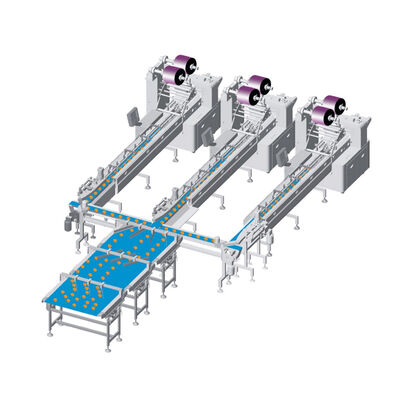 Good price Flow Pack Packaging Machine Complete Line Bakery Foods Swiss Rolls Cube Cakes online