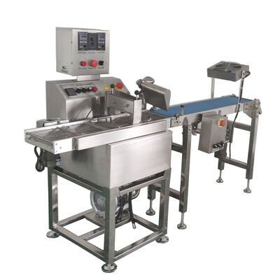 Good price 8KG Small Chocolate Enrober with 1M Conveyor Belt and Cooling Fan online