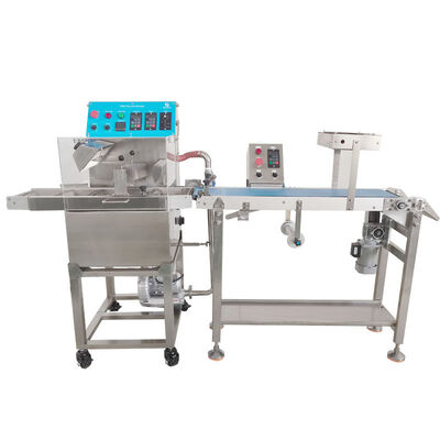 Good price Small Stainless Steel 304 Chocolate Enrober Machine High Speed Easy To Operate for Snack Bars online