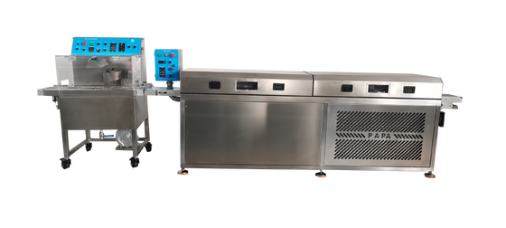 Good price Chocolate Dipped Frozen Banana Enrober Machine Stainless Steel 304 Continuous Coating Line online